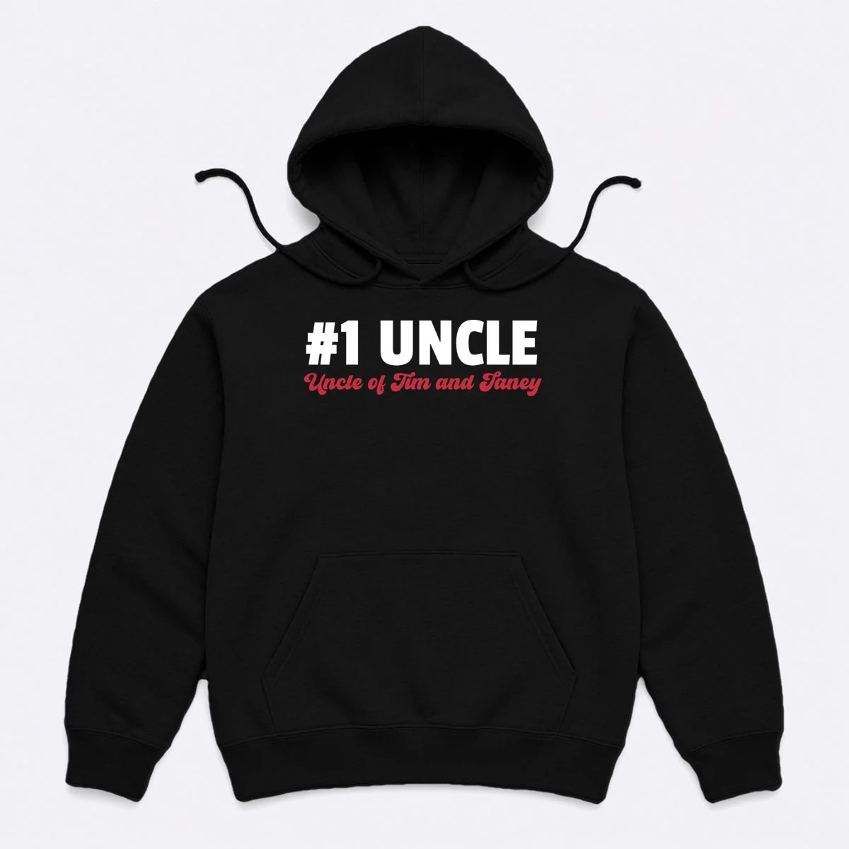 Best Uncle Custom Text Hoodie - Front