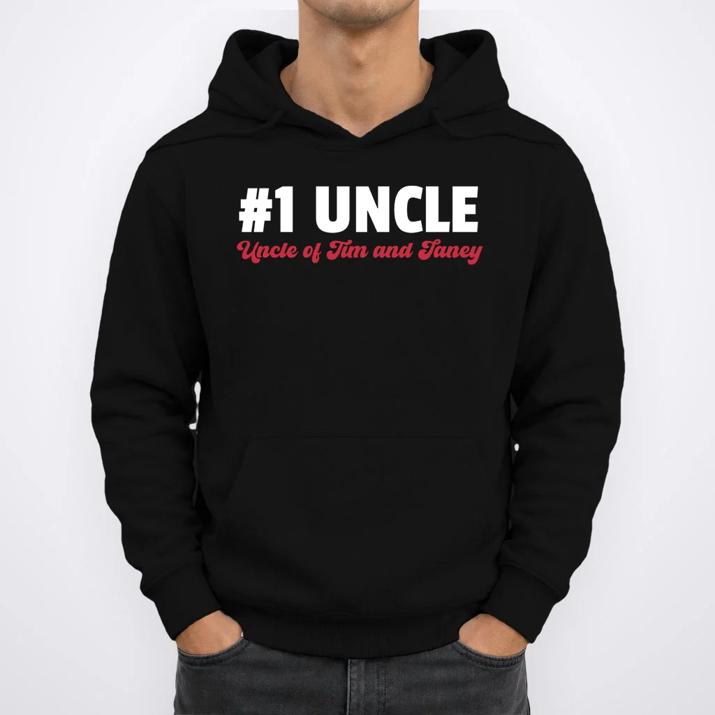 Best Uncle Custom Text Hoodie - Front 1