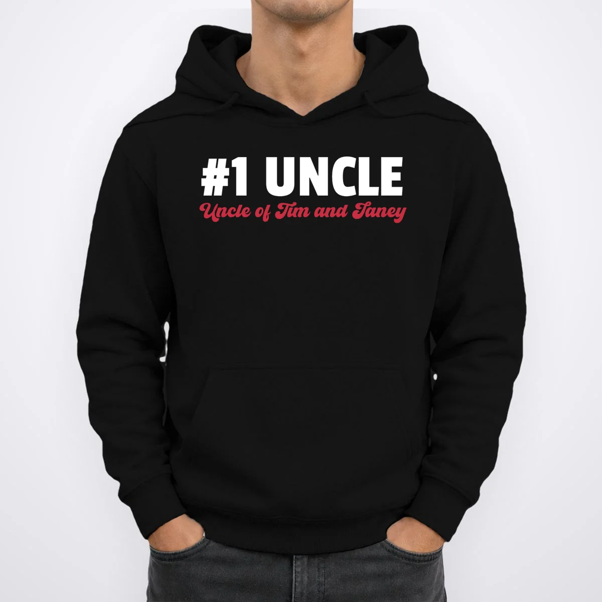 Best Uncle Custom Text Hoodie - Front 1