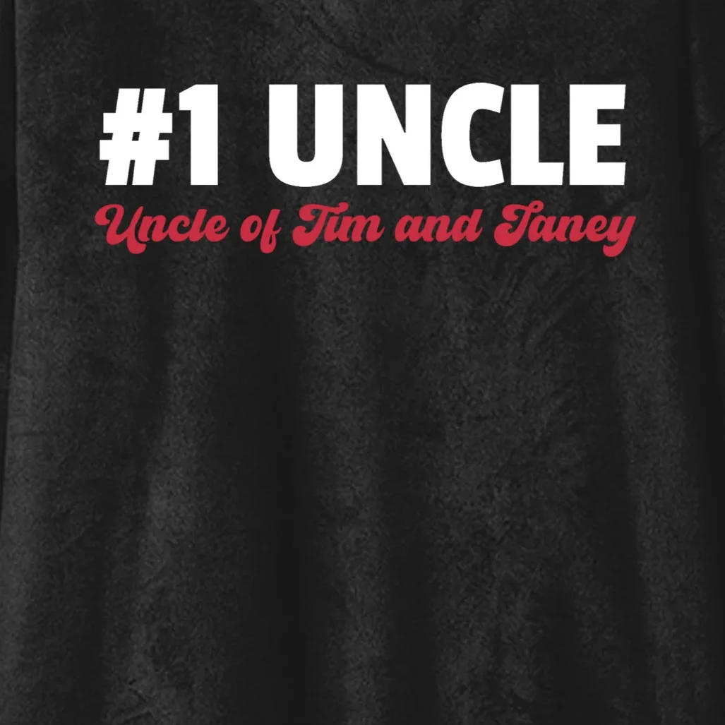 Best Uncle Custom Text Hooded Blanket - Front - Close-up