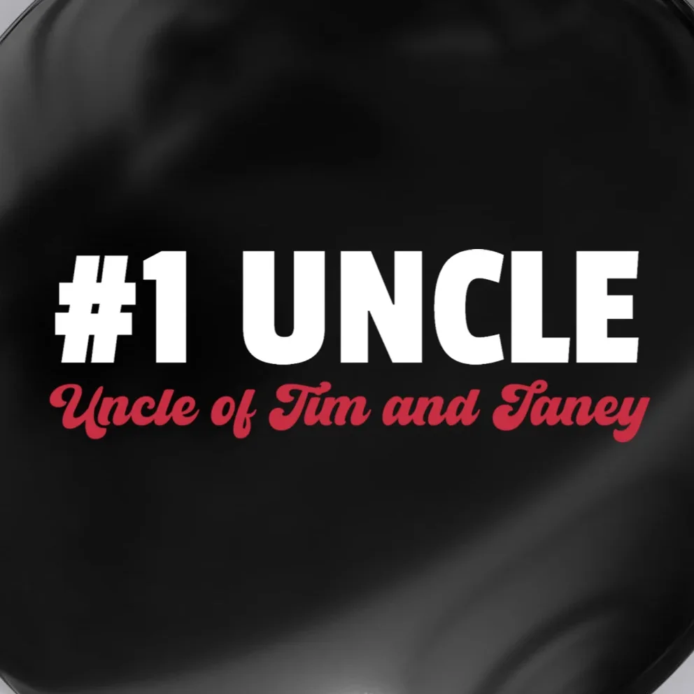Best Uncle Custom Text Button - Front - Close-up