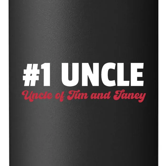 Best Uncle Custom Text 24oz Water Bottle - Front - Close-up