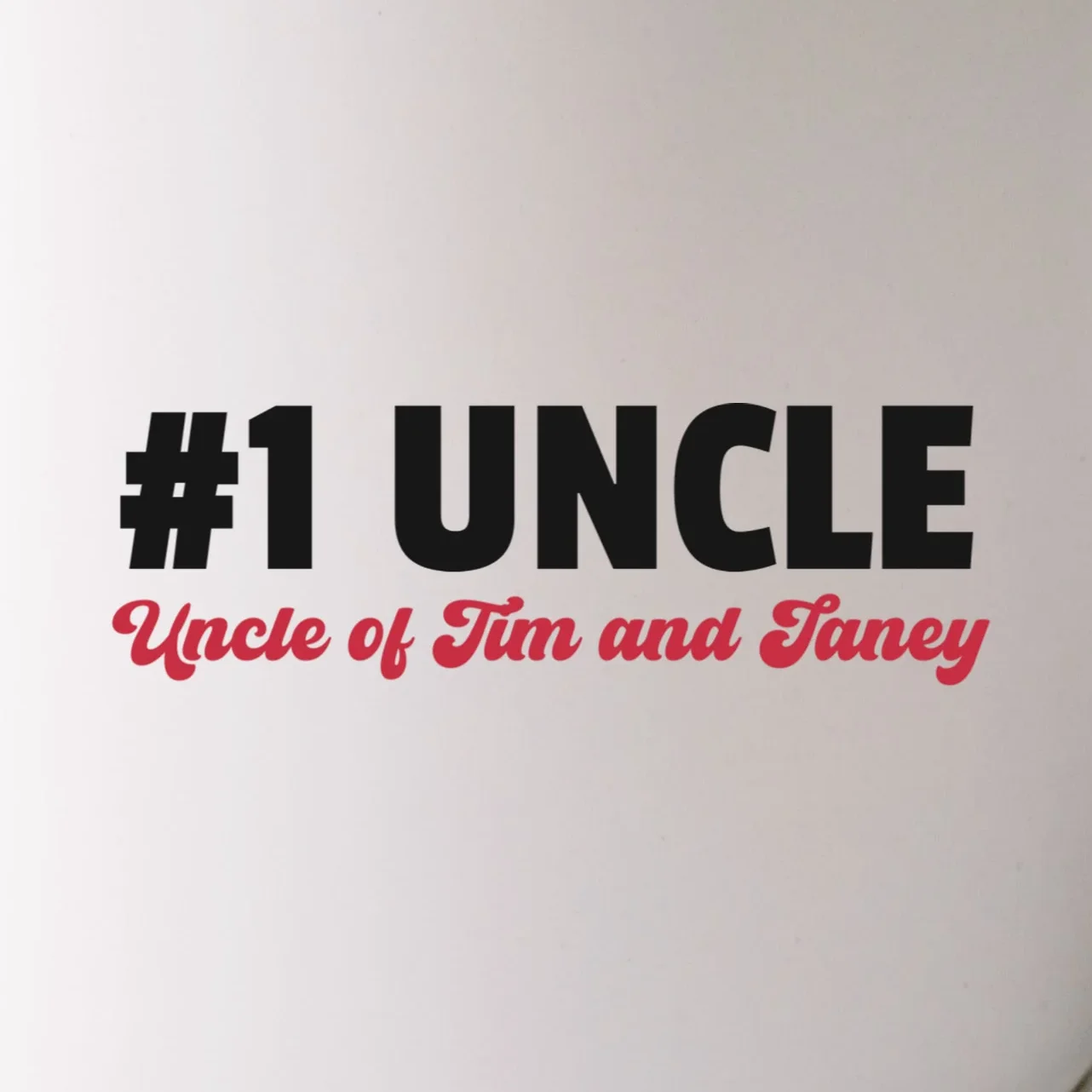Best Uncle Custom Text Mug - Front - Close-up