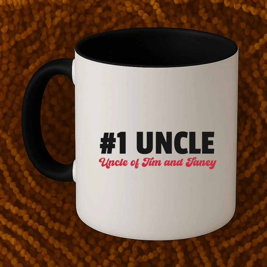 Best Uncle Custom Text Coffee Mug - Front 1