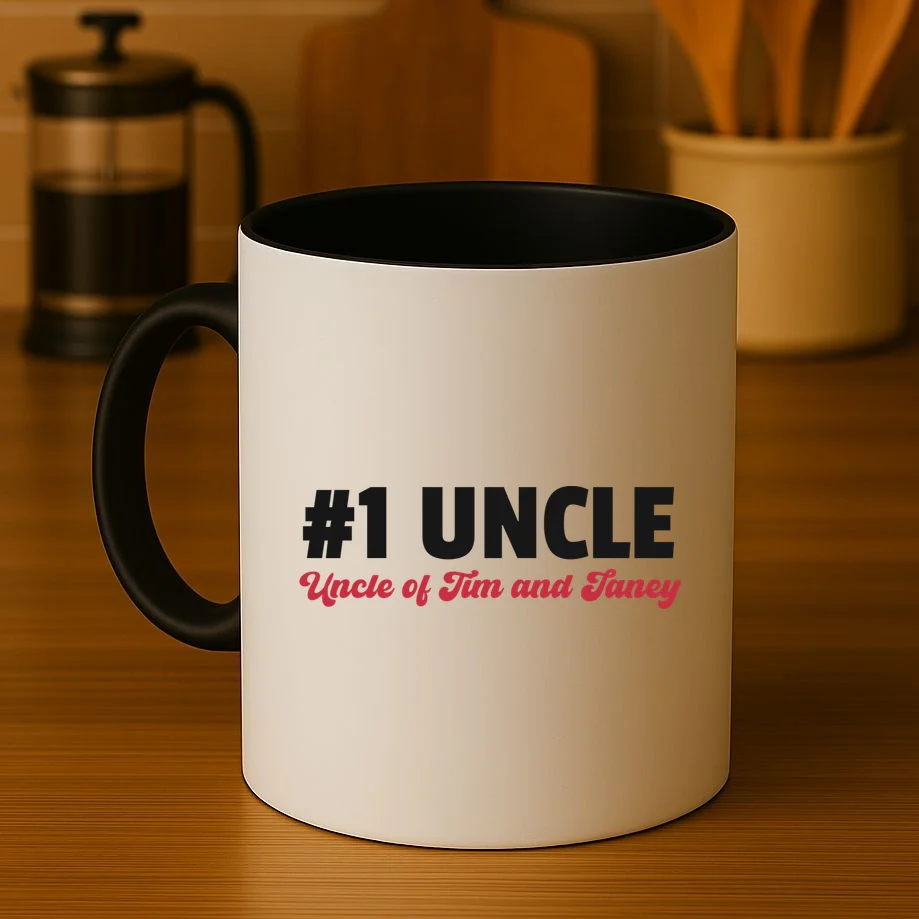 Best Uncle Custom Text Coffee Mug - Front 3