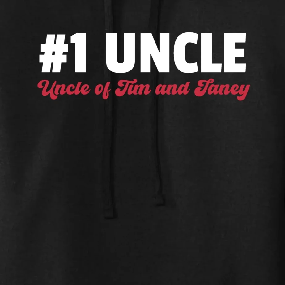 Best Uncle Custom Text Women's Pullover Hoodie - Front - Close-up