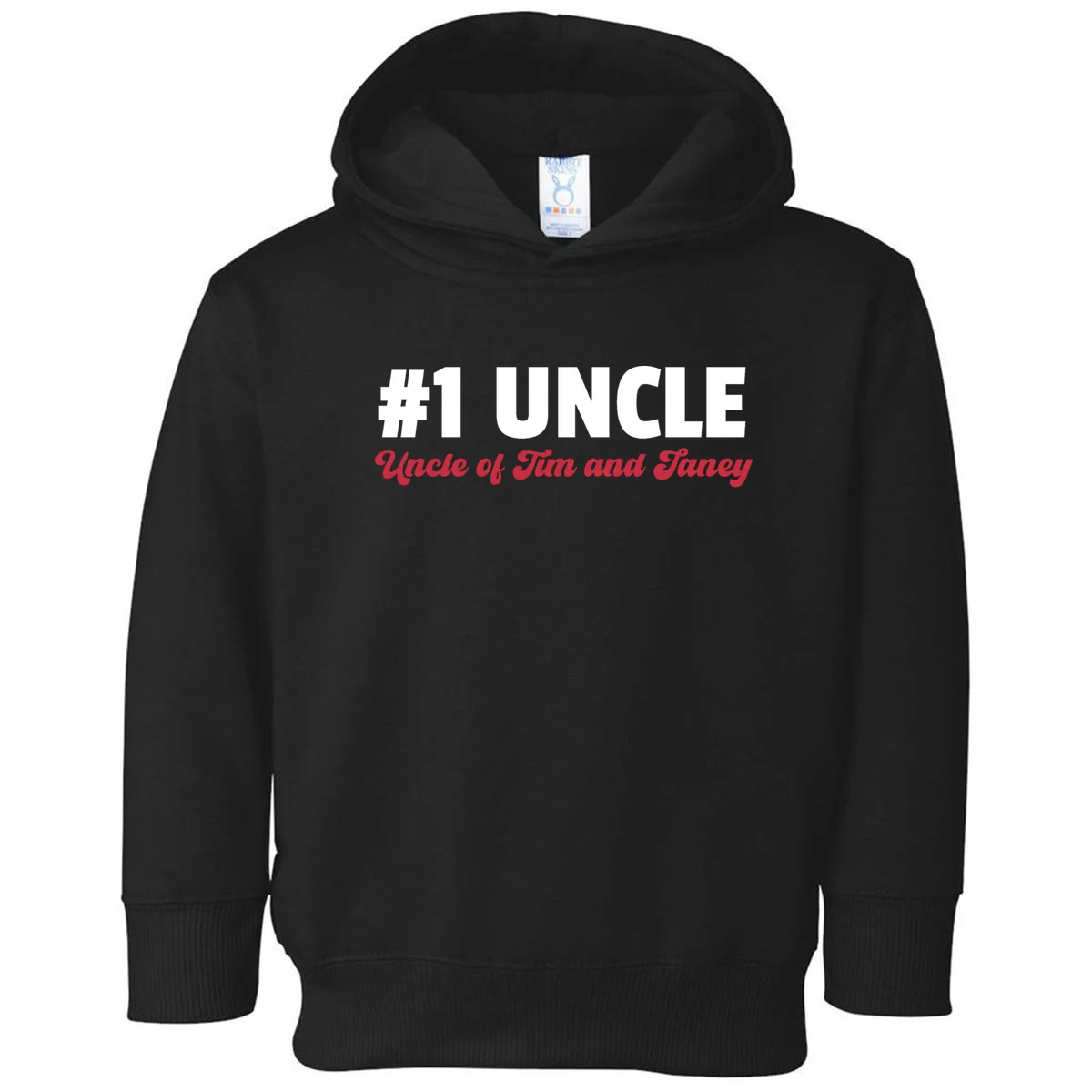 Best Uncle Custom Text Toddler Hoodie - Front