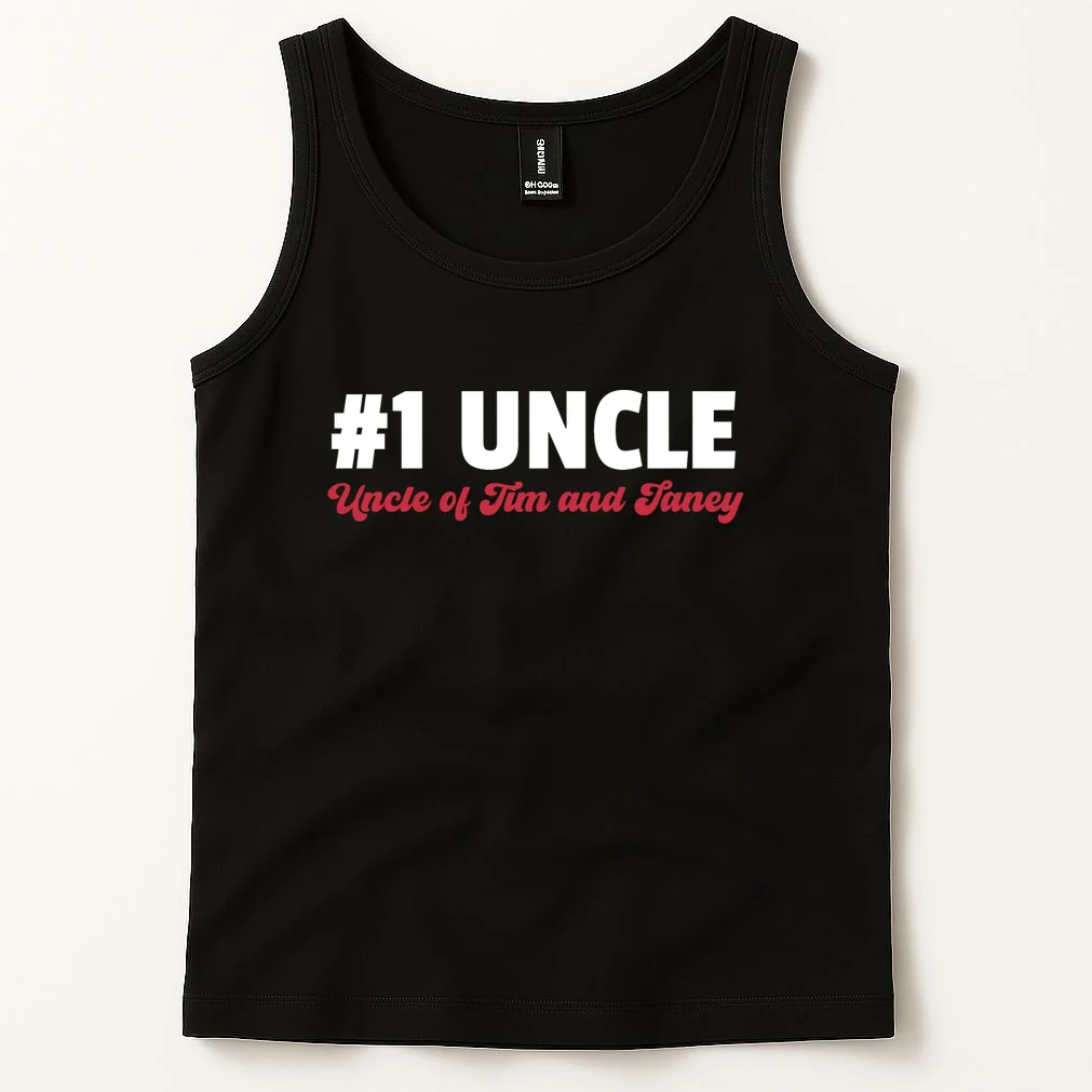 Best Uncle Custom Text Tank Top - Front 1
