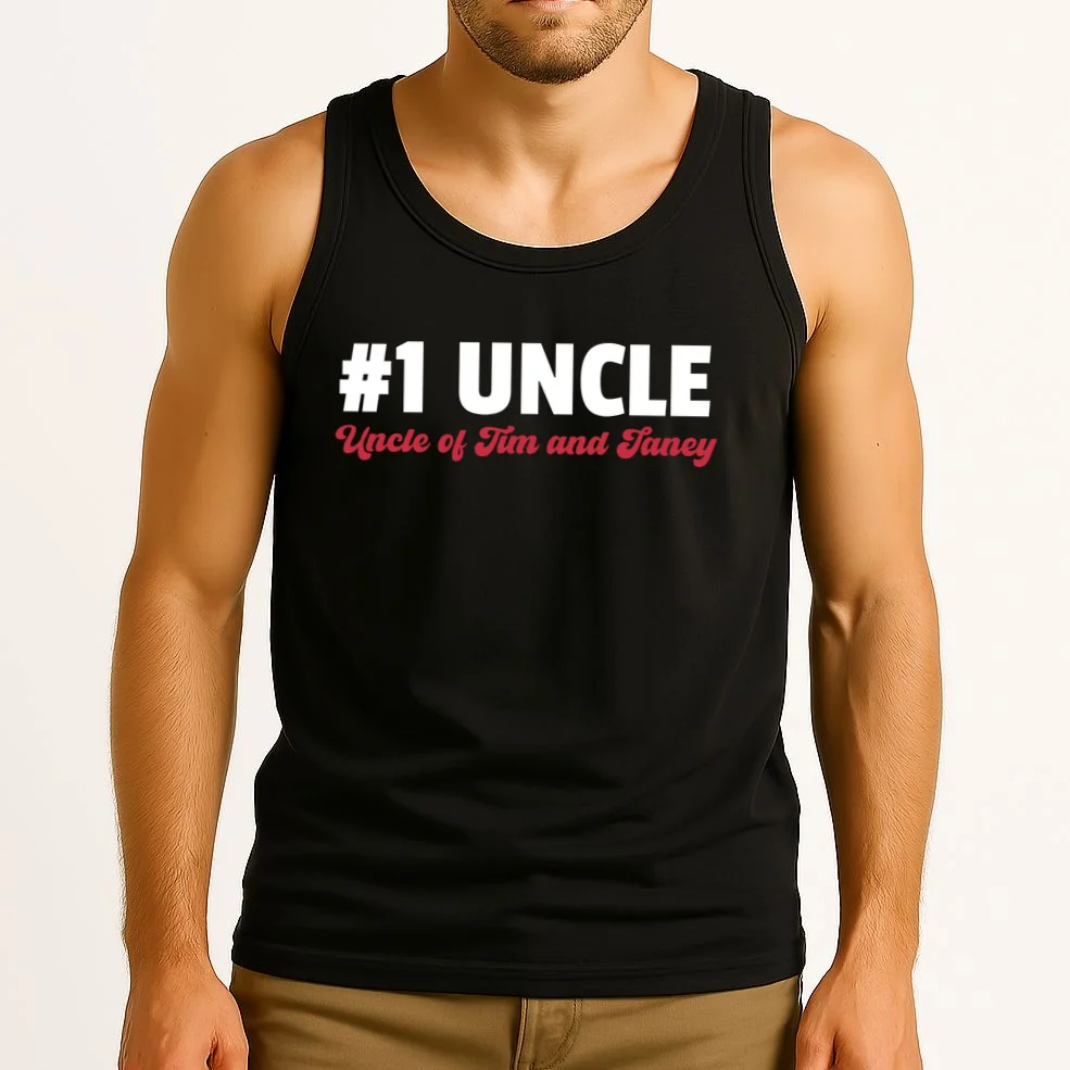 Best Uncle Custom Text Tank Top - Front 2