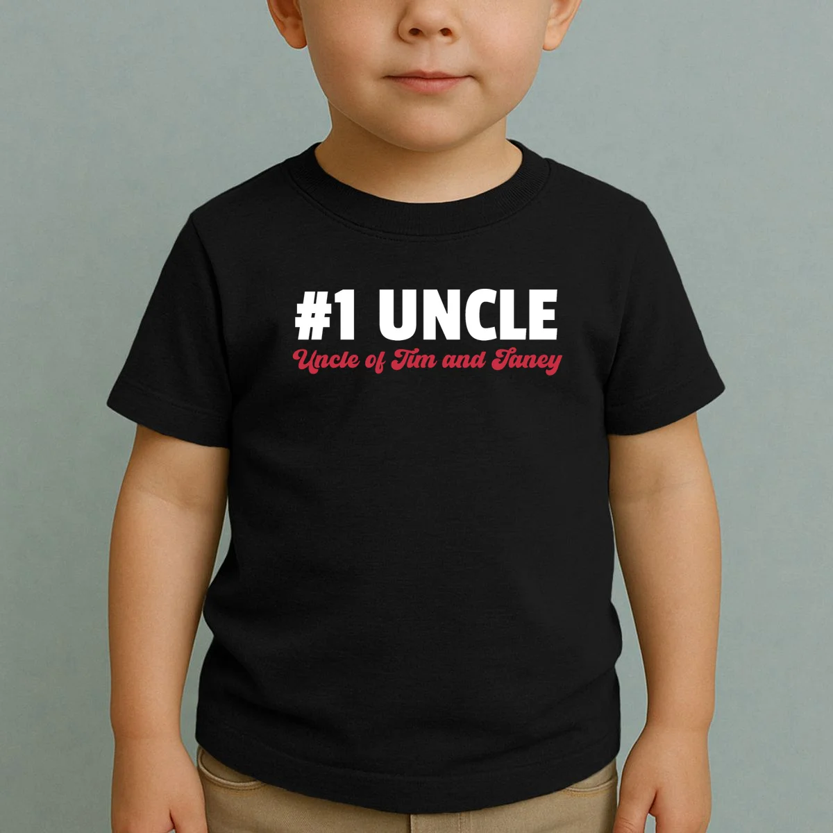 Best Uncle Custom Text Toddler T-Shirt - Front 1