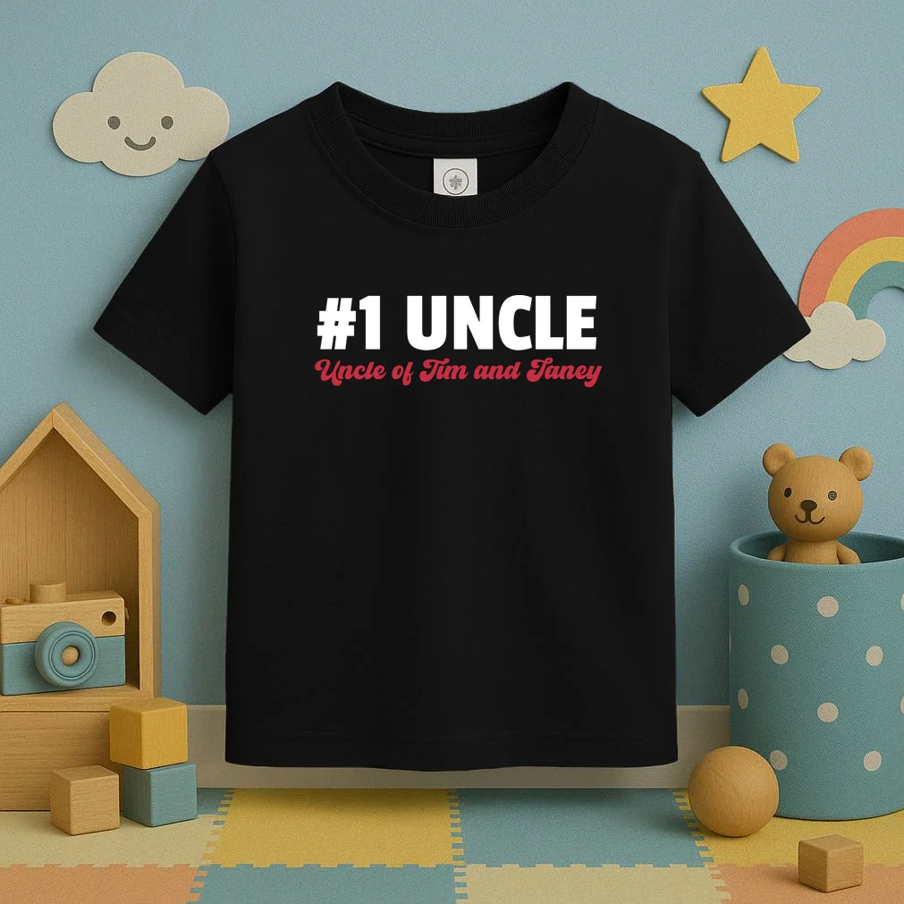 Best Uncle Custom Text Toddler T-Shirt - Front 2