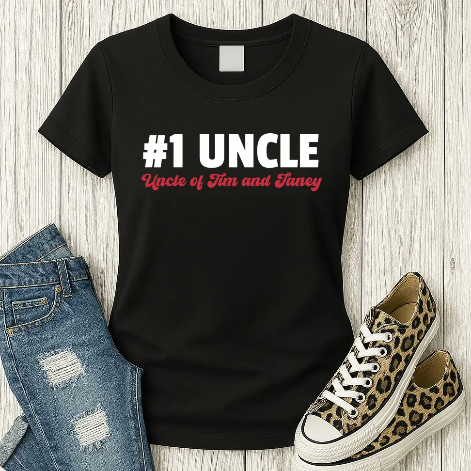Best Uncle Custom Text Women's T-Shirt - Front 2