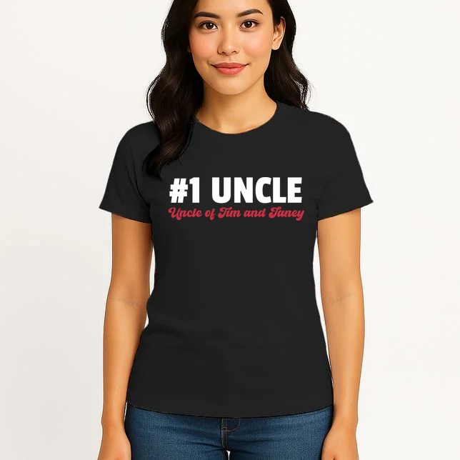 Best Uncle Custom Text Women's T-Shirt - Front 3
