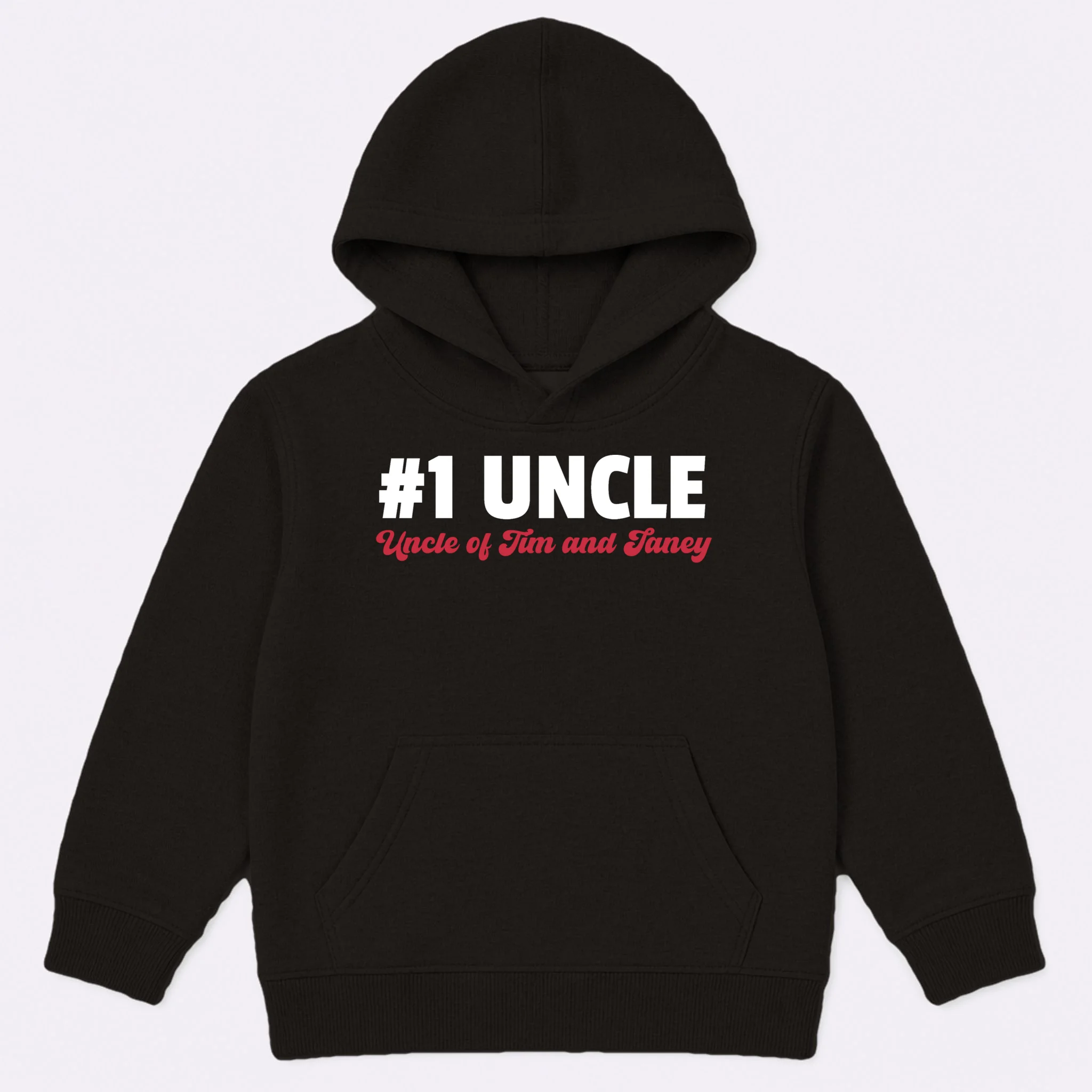 Best Uncle Custom Text Kids Hoodie - Front