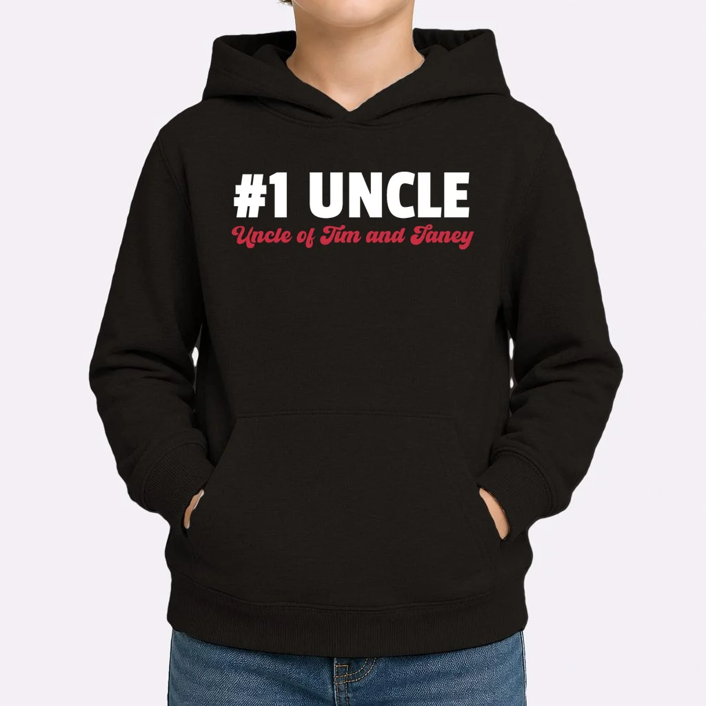 Best Uncle Custom Text Kids Hoodie - Front 1