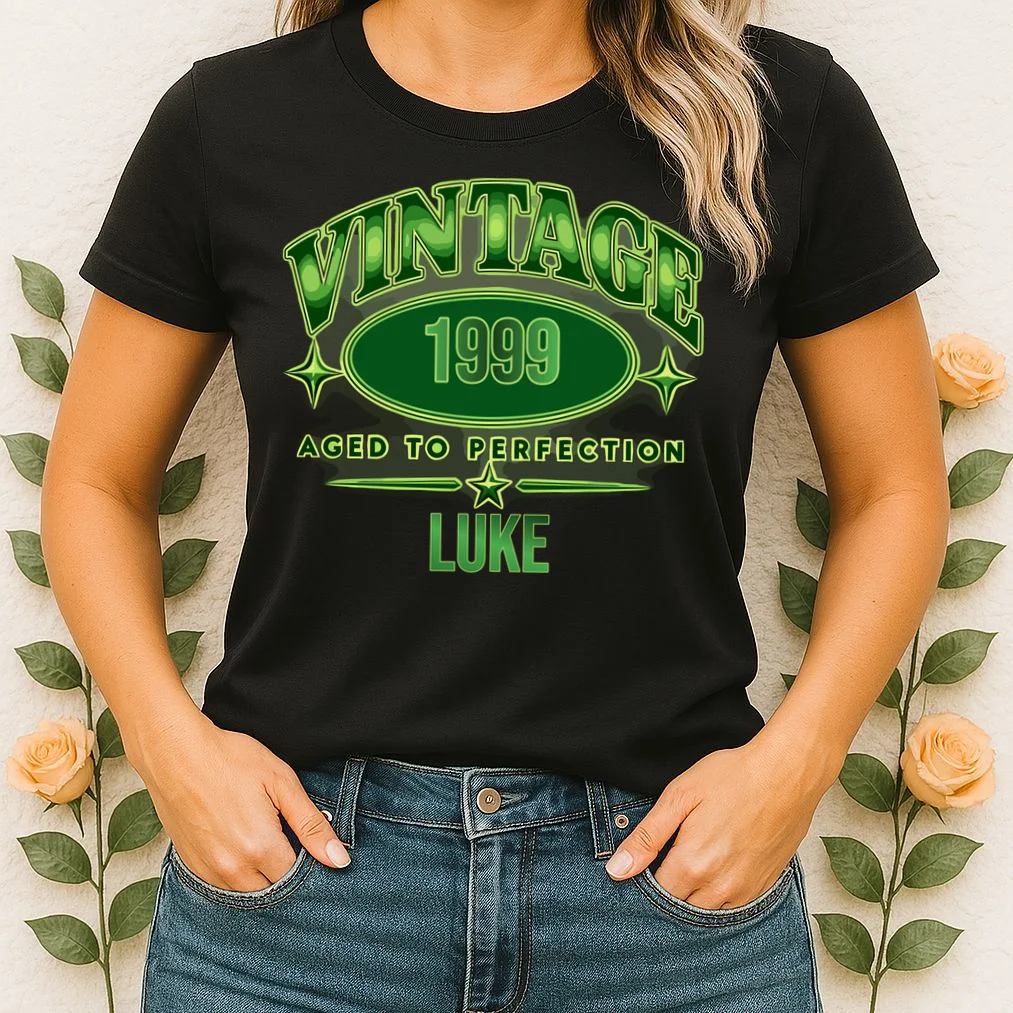 Vintage Aged to Perfection Retro Graphic Design Women's T-Shirt - Front 1
