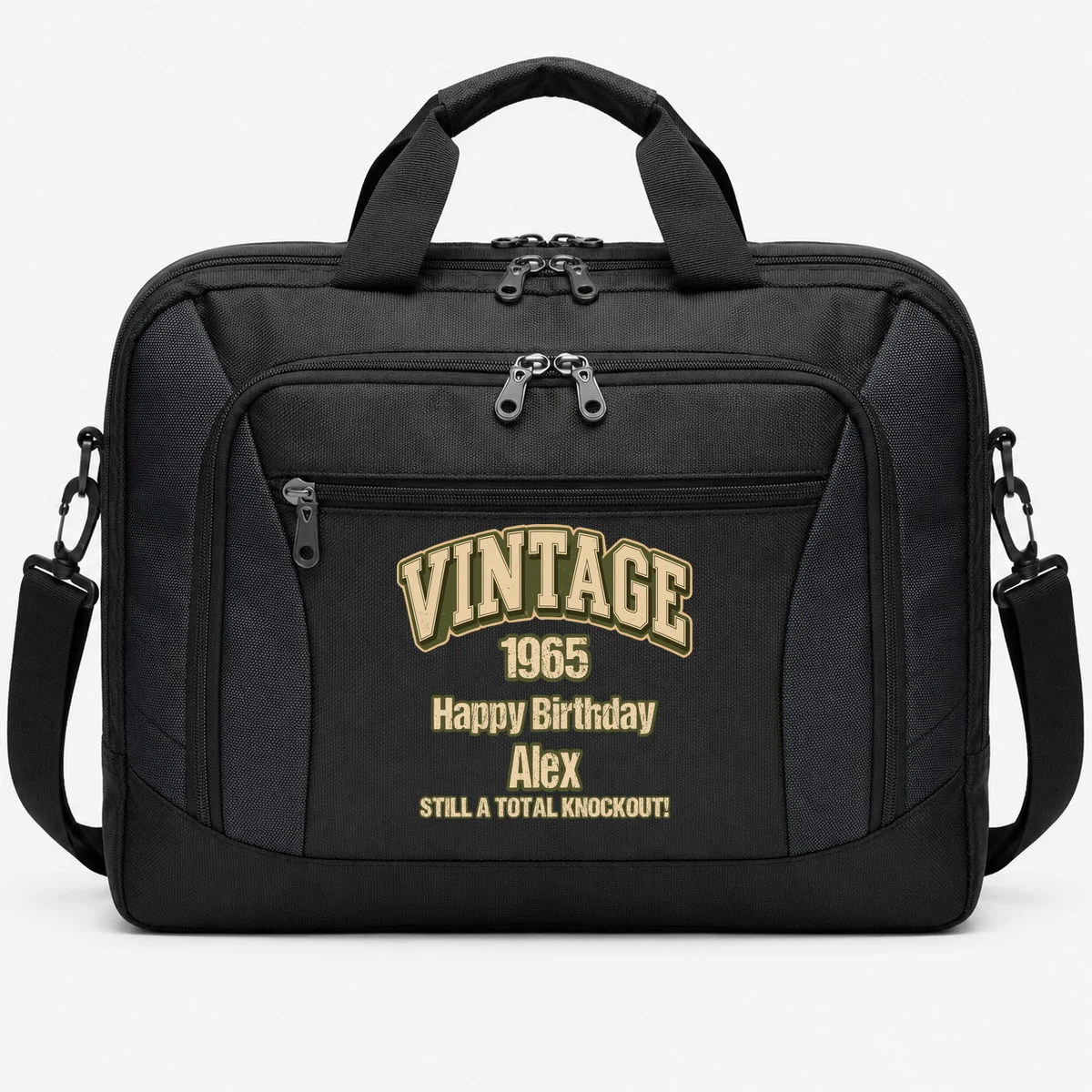 Vintage 1965 Still a Total Knockout Retro Birthday Design Briefcase Front