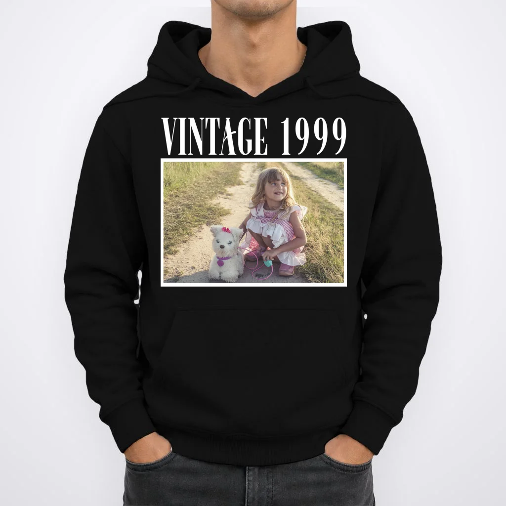Vintage Birthday - Custom Year, Personalized Birthday Gift Men's Hoodie - Front 1