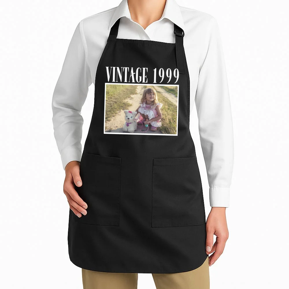 Vintage Birthday - Custom Year, Personalized Birthday Gift Apron - Front 1