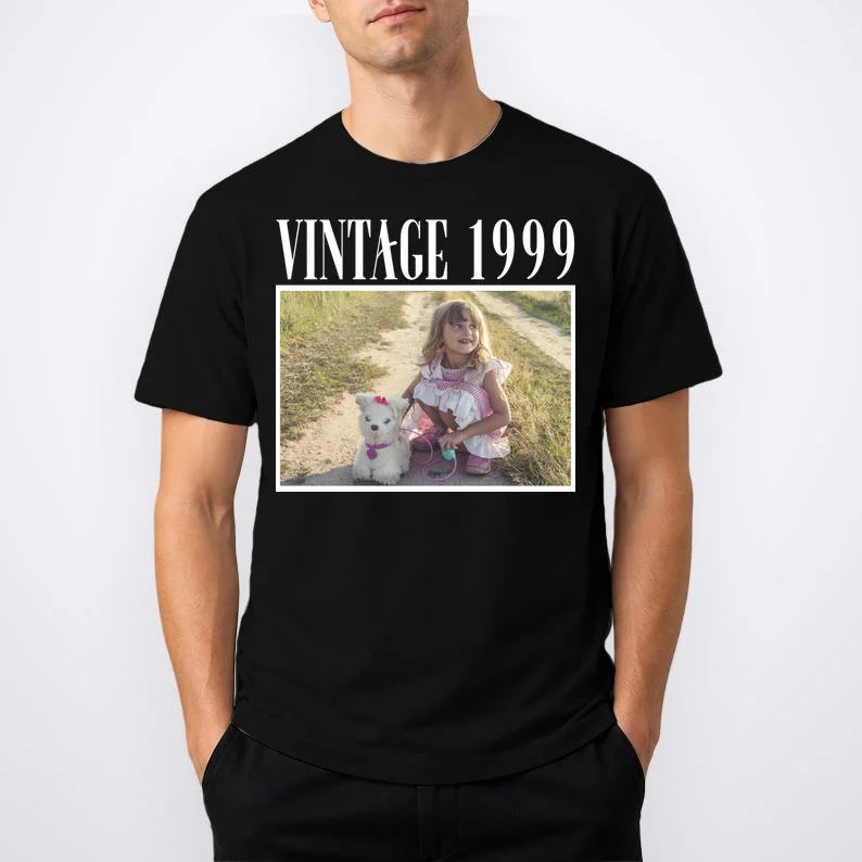 Vintage Birthday - Custom Year, Personalized Birthday Gift Men's T-Shirt - Front 1
