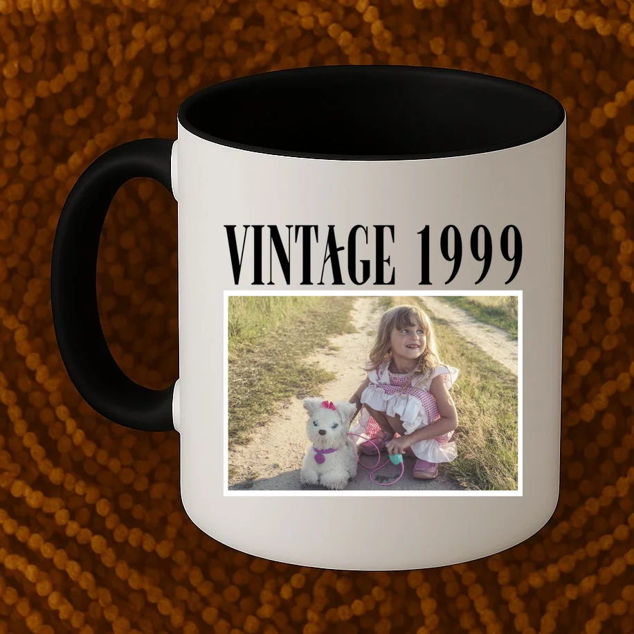 Vintage Birthday - Custom Year, Personalized Birthday Gift Mug - Front 1