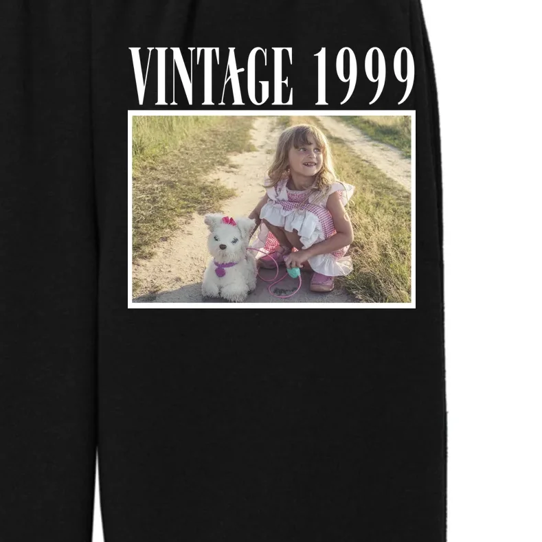 Vintage Birthday - Custom Year, Personalized Birthday Gift Kids Fleece Sweatpants - Front - Close-up