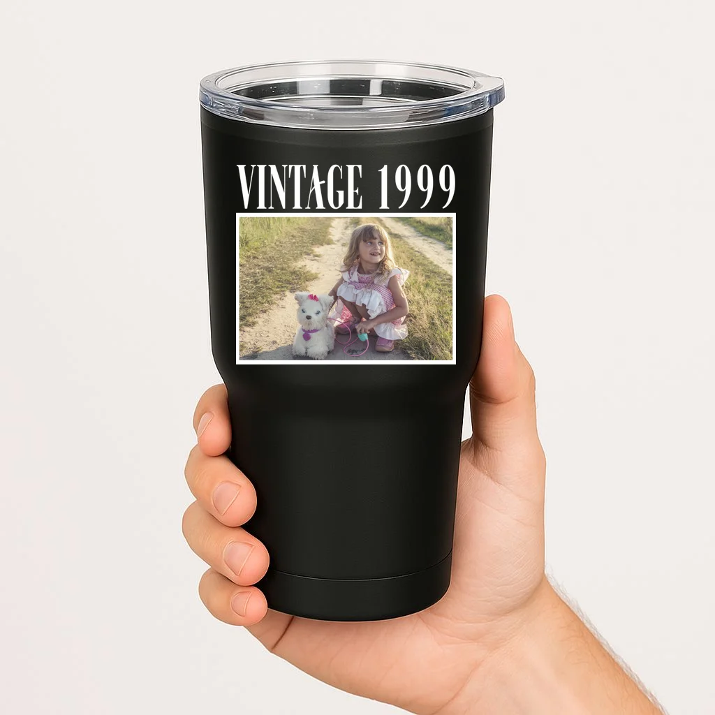 Vintage Birthday - Custom Year, Personalized Birthday Gift 20oz Tumbler - Front 1