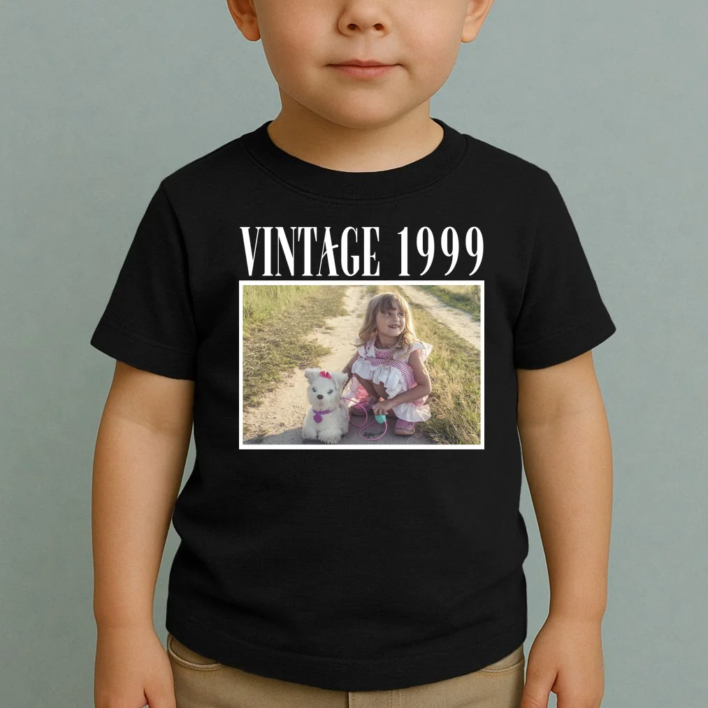 Vintage Birthday - Custom Year, Personalized Birthday Gift Toddler T-Shirt - Front 1