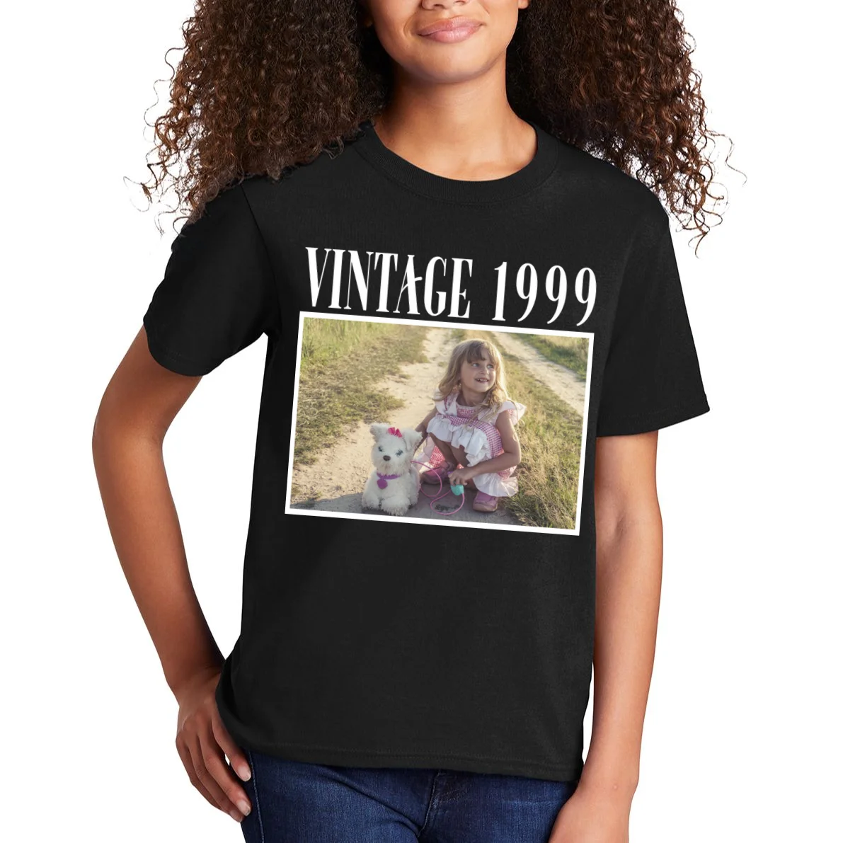 Vintage Birthday - Custom Year, Personalized Birthday Gift Kids T-Shirt - Front 1