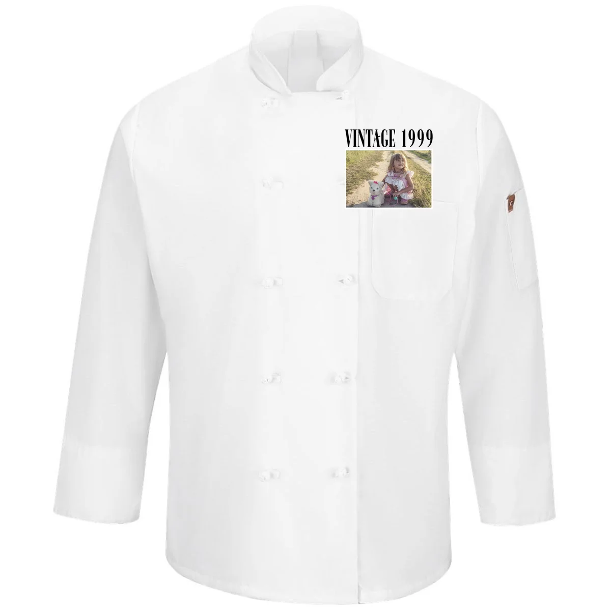 Vintage Birthday - Custom Year, Personalized Birthday Gift Men's Chef Coat - Front
