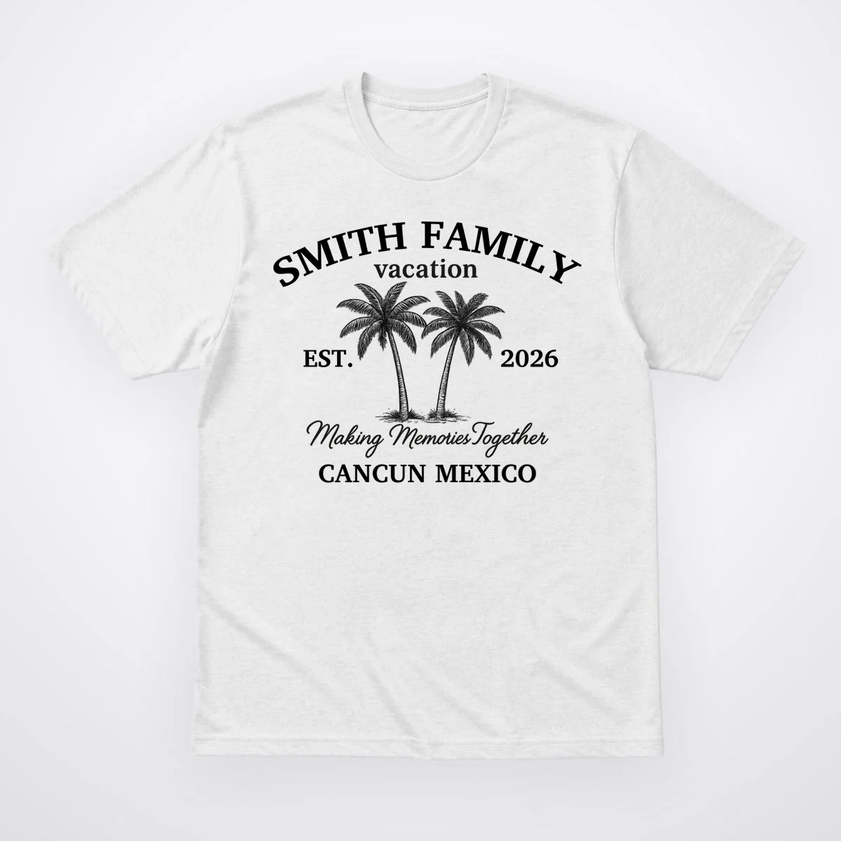 Vintage Custom Family Vacation T-Shirt - Front