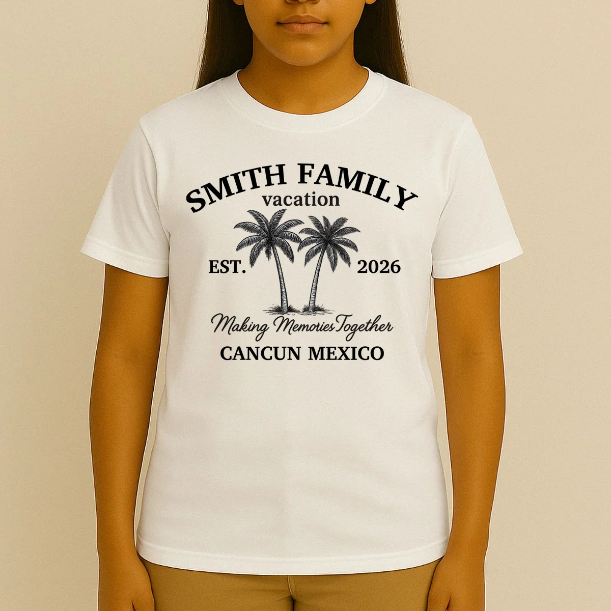 Vintage Custom Family Vacation T-Shirt - Front 4