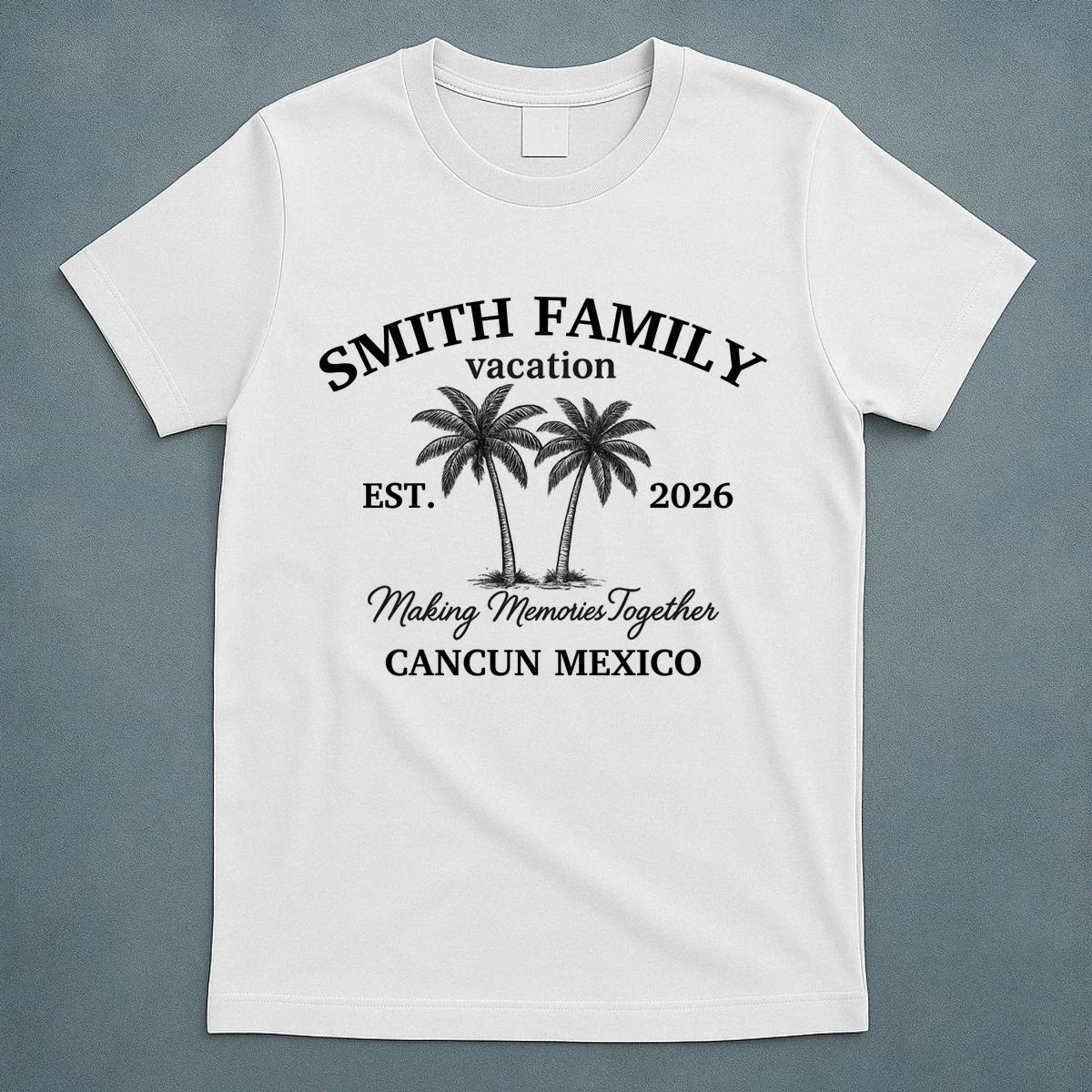 Vintage Custom Family Vacation T-Shirt - Front 5