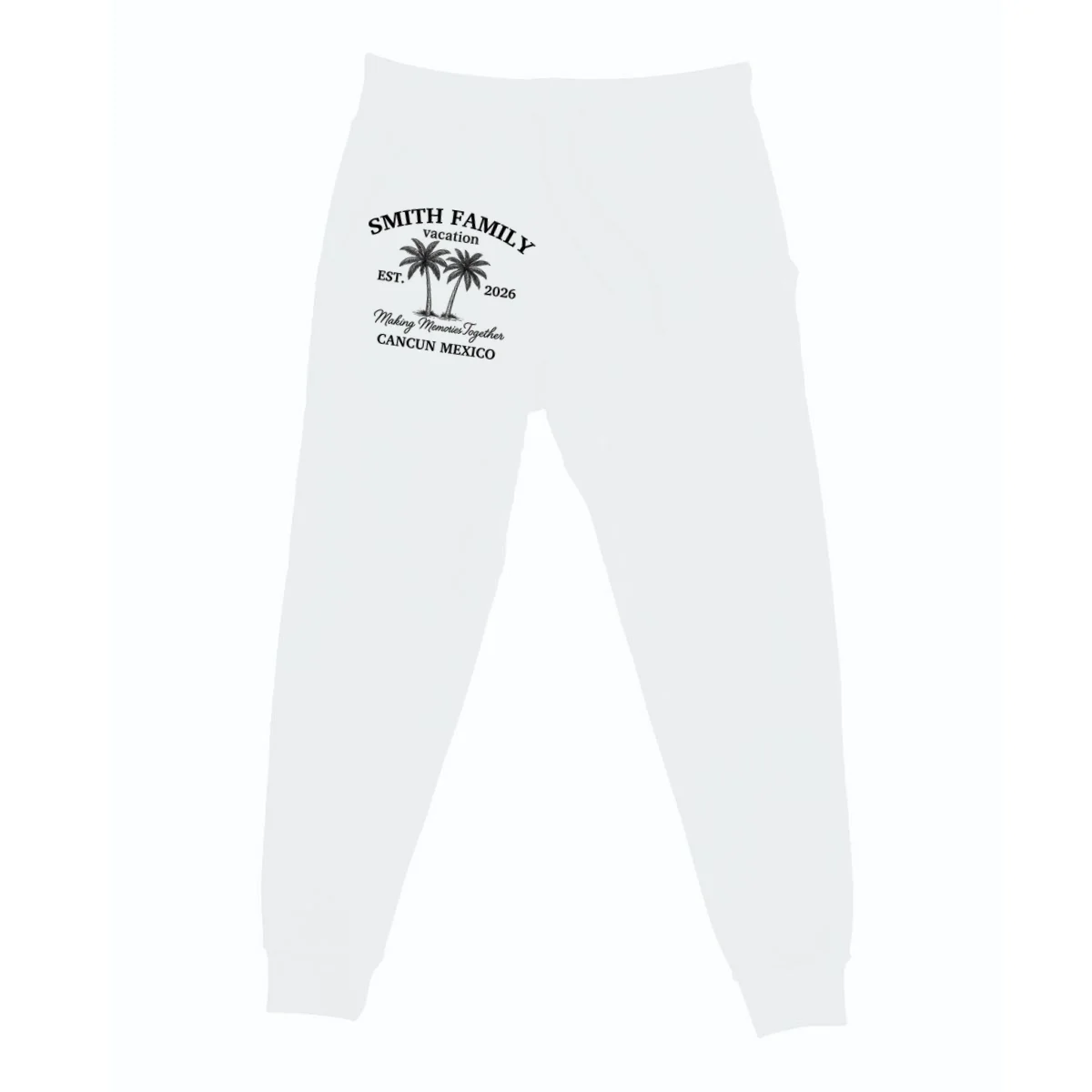 Vintage Custom Family Vacation Men's Sweatpants - Front