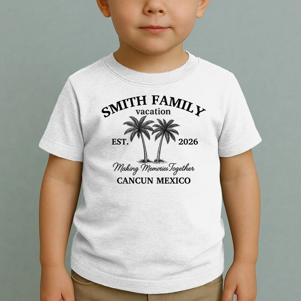 Vintage Custom Family Vacation Toddler T-Shirt - Front 1