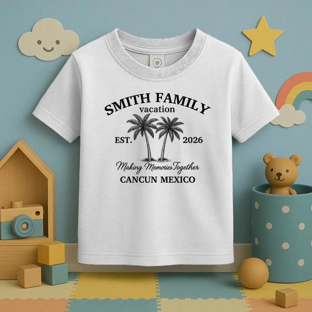 Vintage Custom Family Vacation Toddler T-Shirt - Front 2