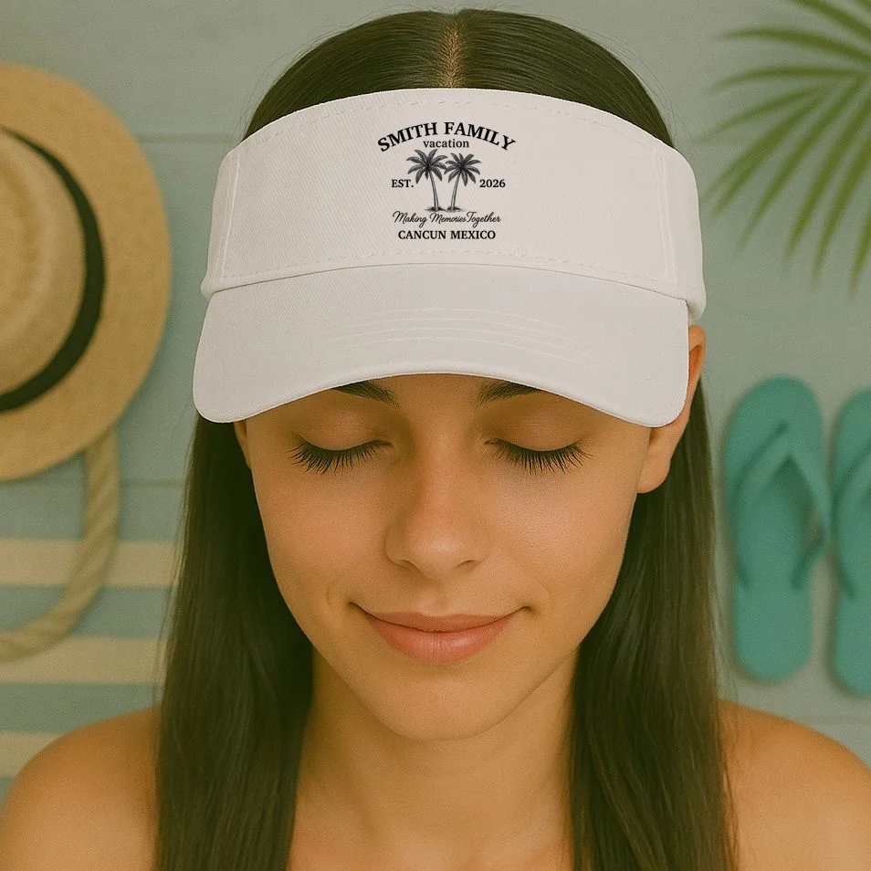 Vintage Custom Family Vacation Visor - Front 1