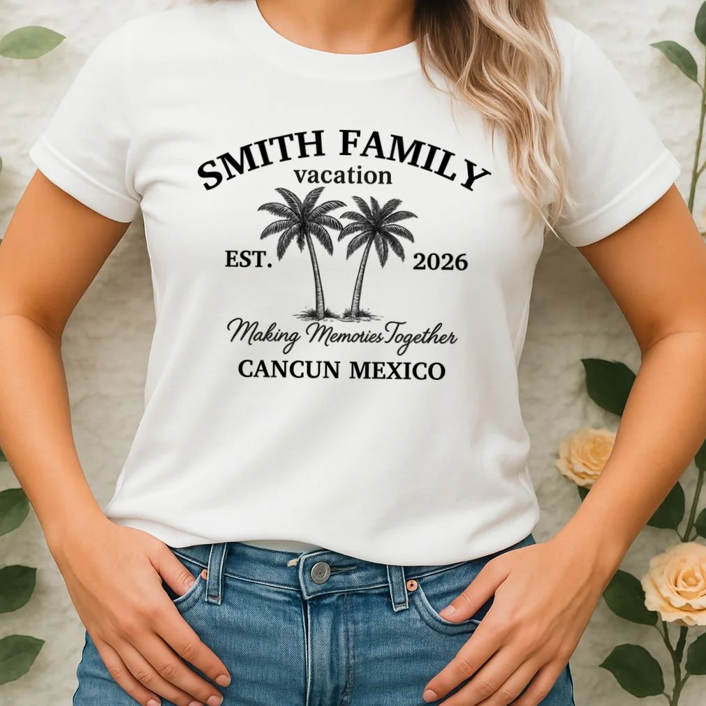 Vintage Custom Family Vacation Women's T-Shirt - Front 1