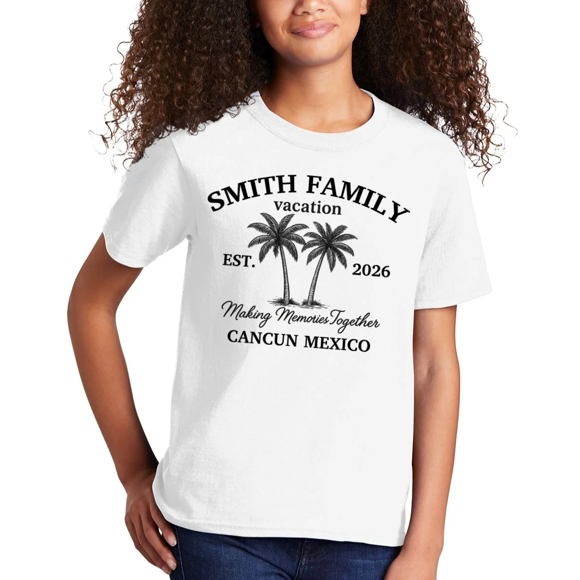 Vintage Custom Family Vacation Kids T-Shirt - Front 1