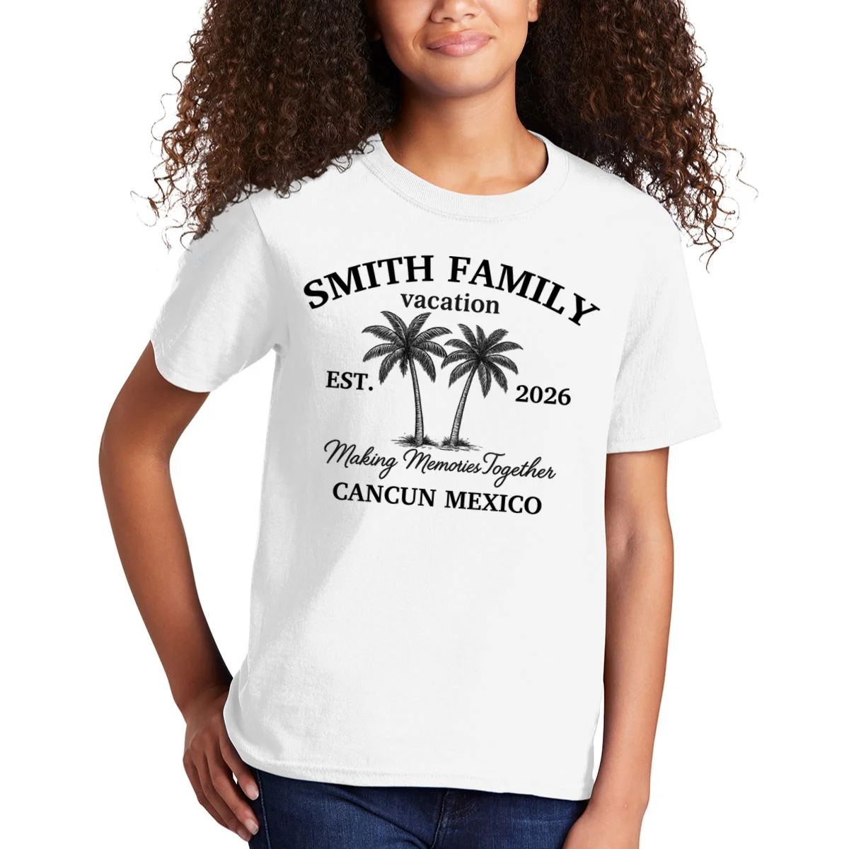 Vintage Custom Family Vacation Kids T-Shirt - Front 1