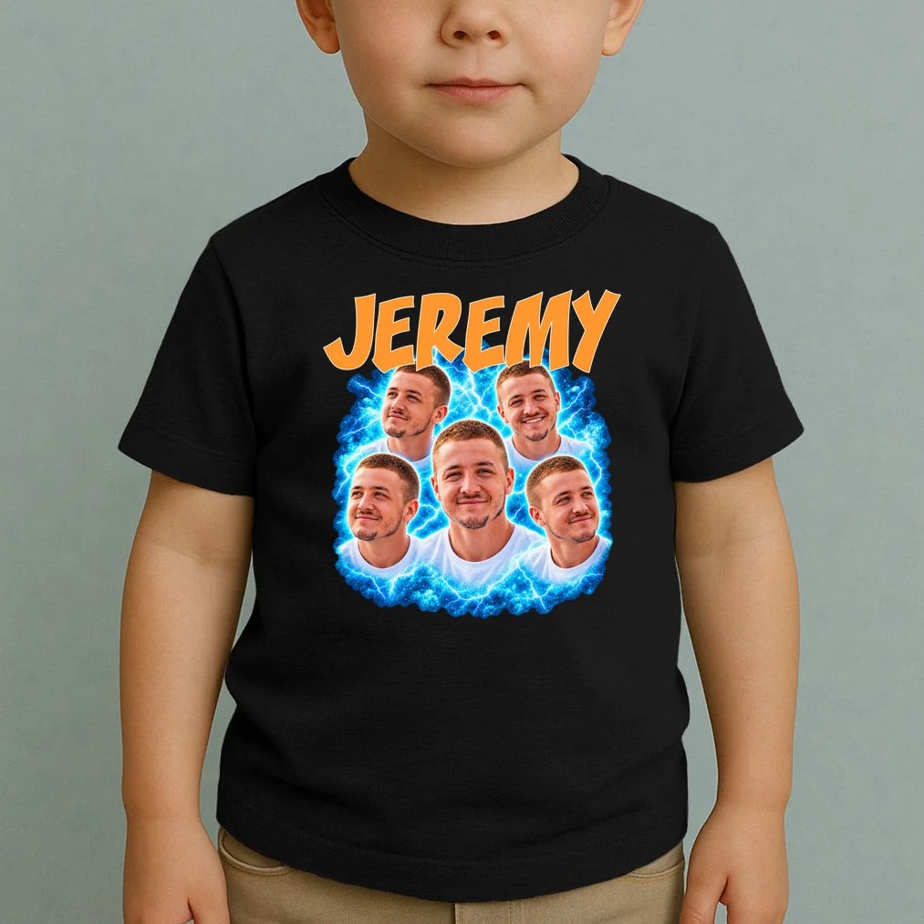 Vintage Lightning Photo Collage Personalized Toddler T-Shirt - Front 1