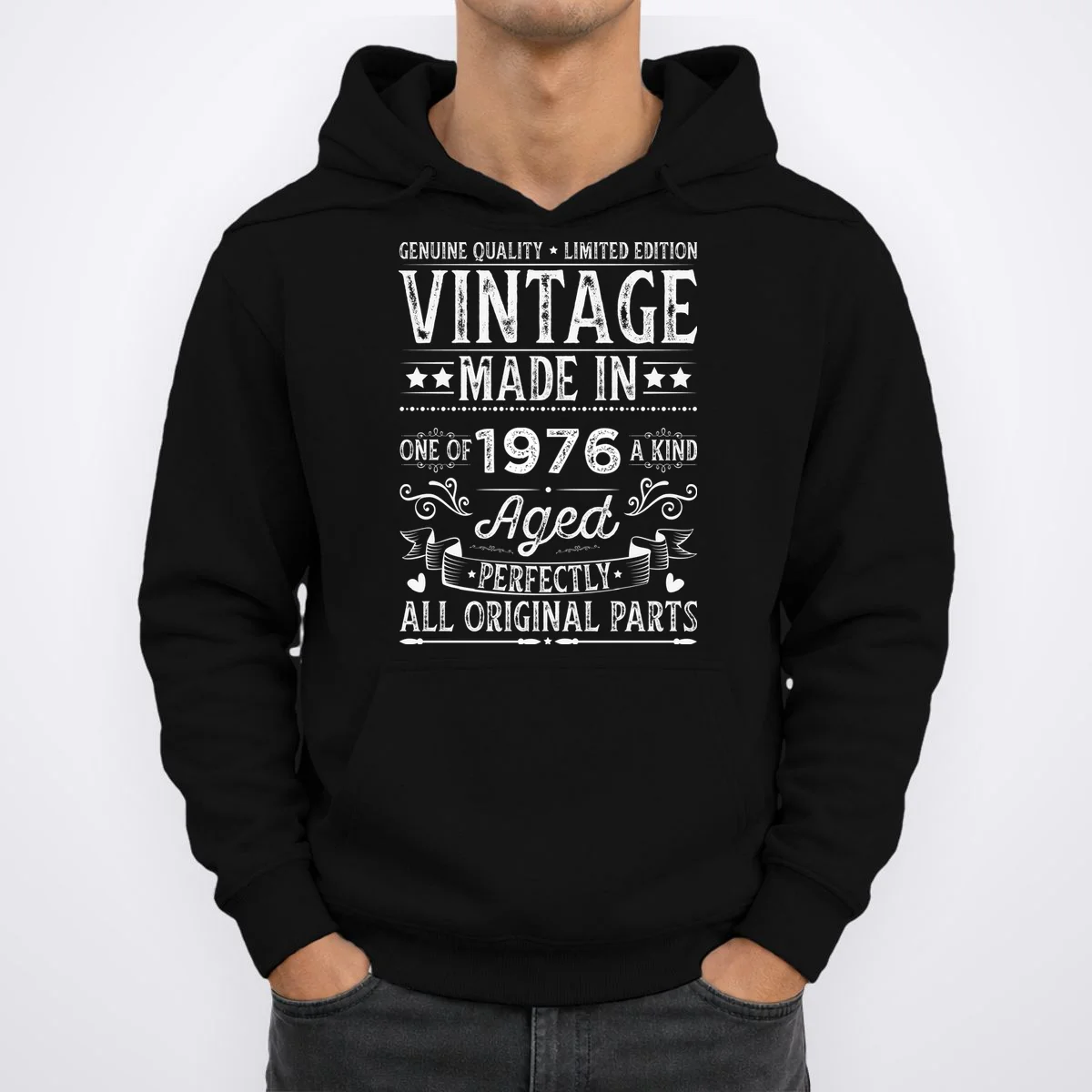 Vintage Made In Custom Year Birthday Gift Aged Perfectly, Personalized Hoodie - Front 1