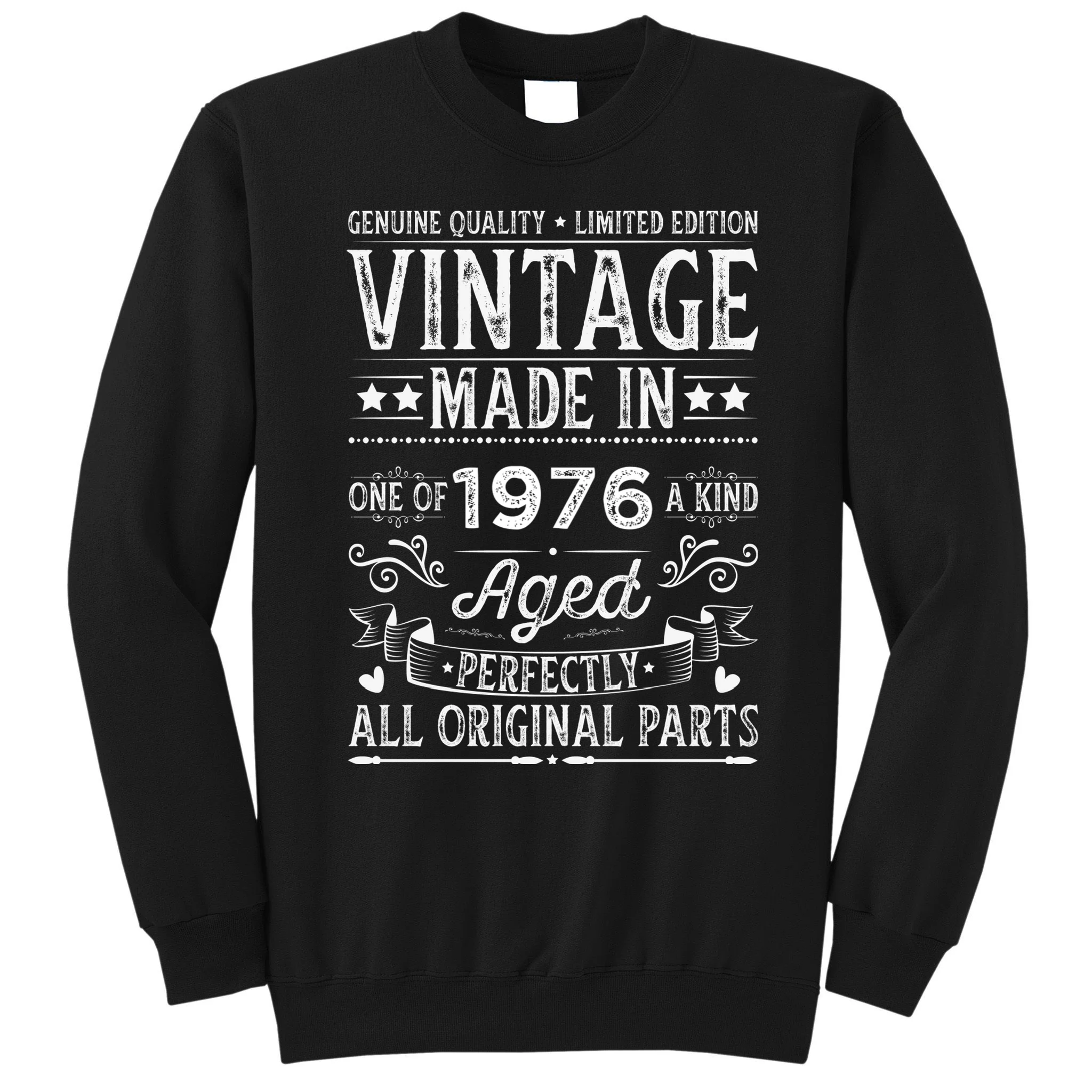 Vintage Made In Custom Year Birthday Gift Aged Perfectly, Personalized Men's Sweatshirt - Front