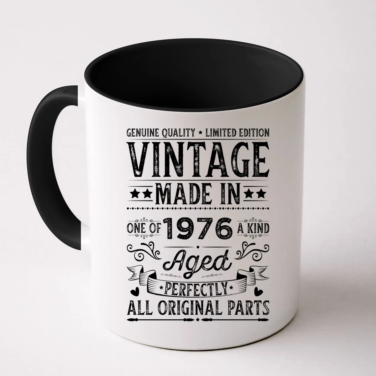 Vintage Made In Custom Year Birthday Gift Aged Perfectly, Personalized Coffee Mug - Front
