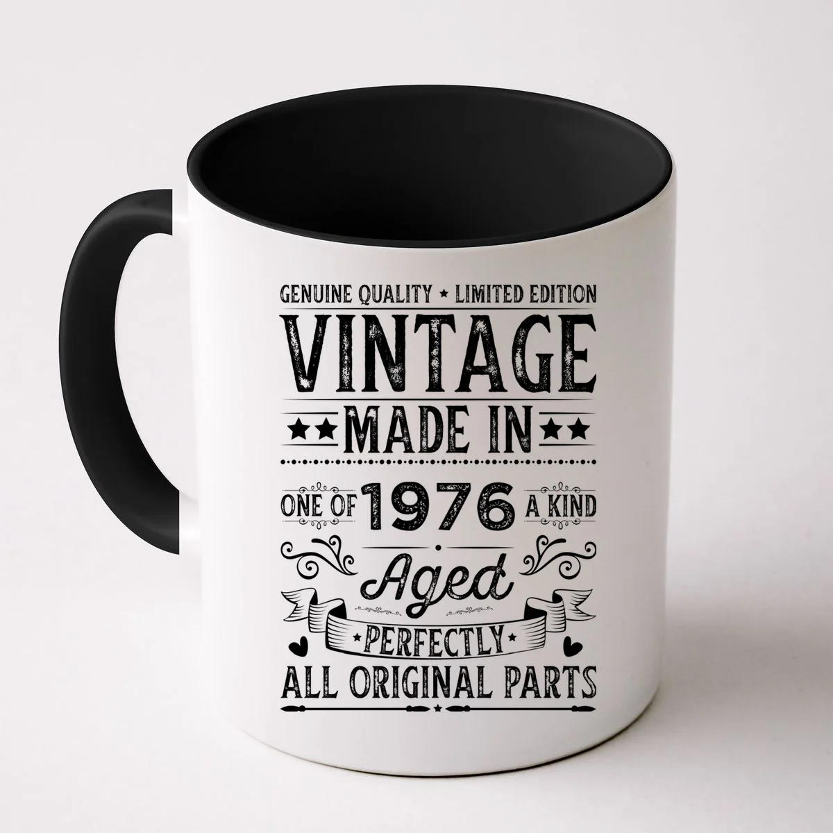 Vintage Made In Custom Year Birthday Gift Aged Perfectly, Personalized Mug - Front