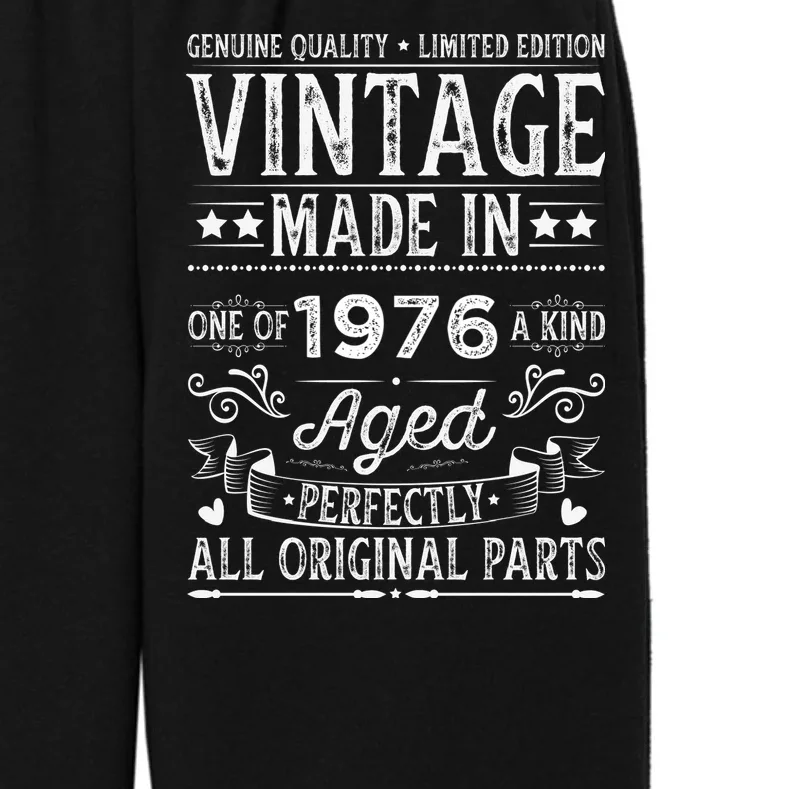 Vintage Made In Custom Year Birthday Gift Aged Perfectly, Personalized Kids Fleece Sweatpants - Front - Close-up