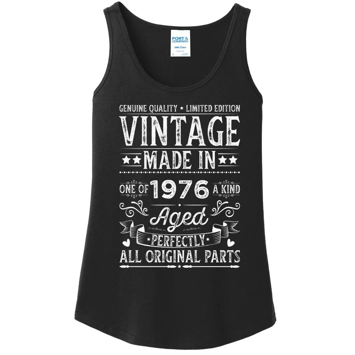 Vintage Made In Custom Year Birthday Gift Aged Perfectly, Personalized Women's Tank Top - Front