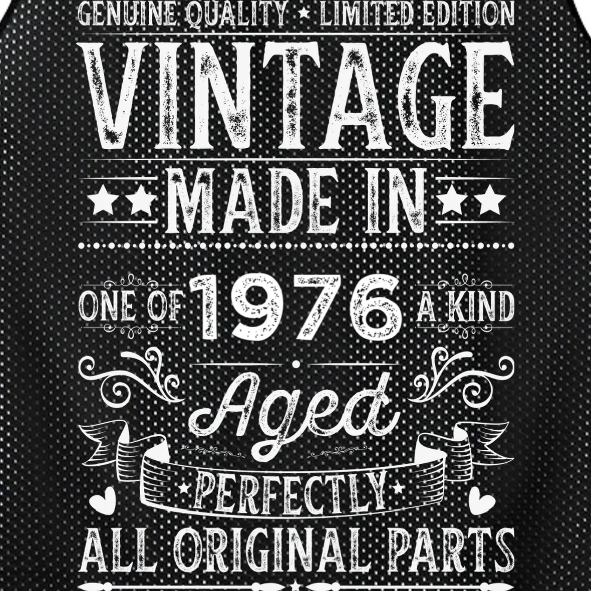 Vintage Made In Custom Year Birthday Gift Aged Perfectly, Personalized Men's Basketball Jersey - Front - Close-up