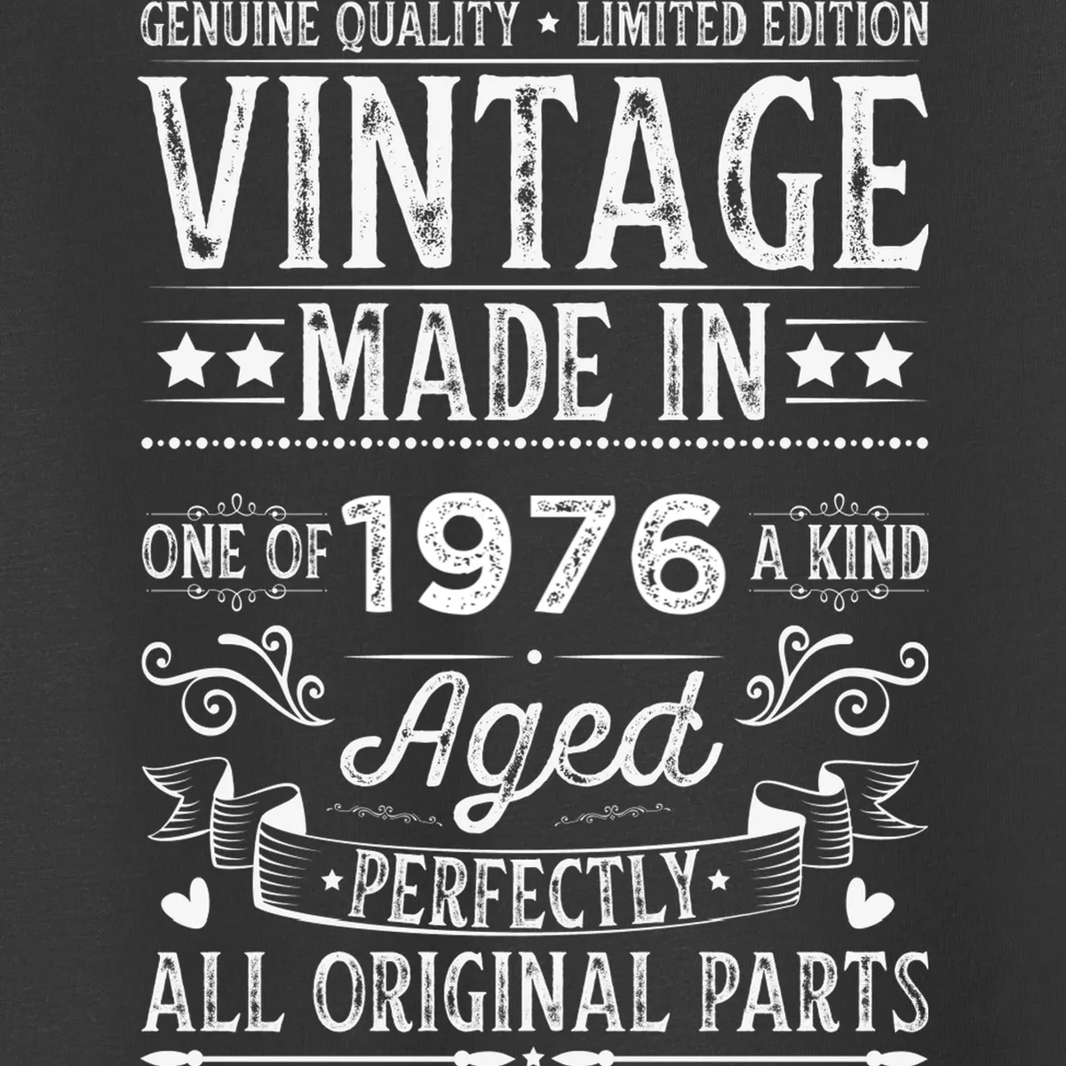Vintage Made In Custom Year Birthday Gift Aged Perfectly, Personalized Toddler T-Shirt - Front - Close-up