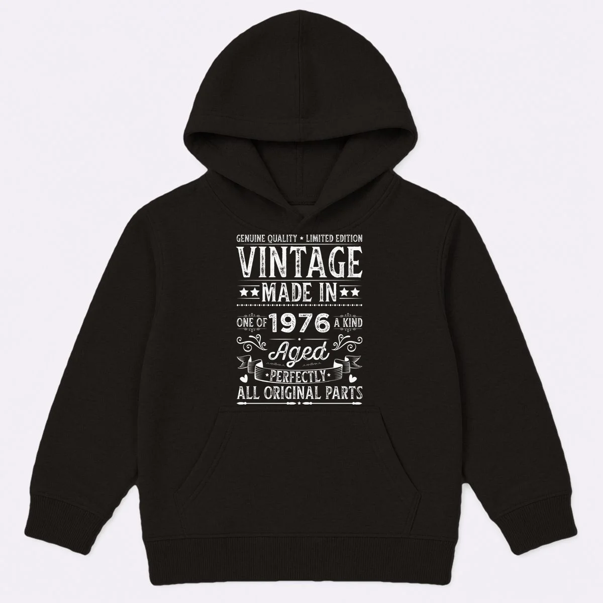Vintage Made In Custom Year Birthday Gift Aged Perfectly, Personalized Kids Hoodie - Front